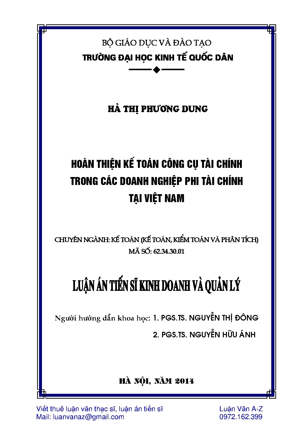 Hoàn thiện kế toán công cụ tài chính doanh nghiệp phi tài chính VN