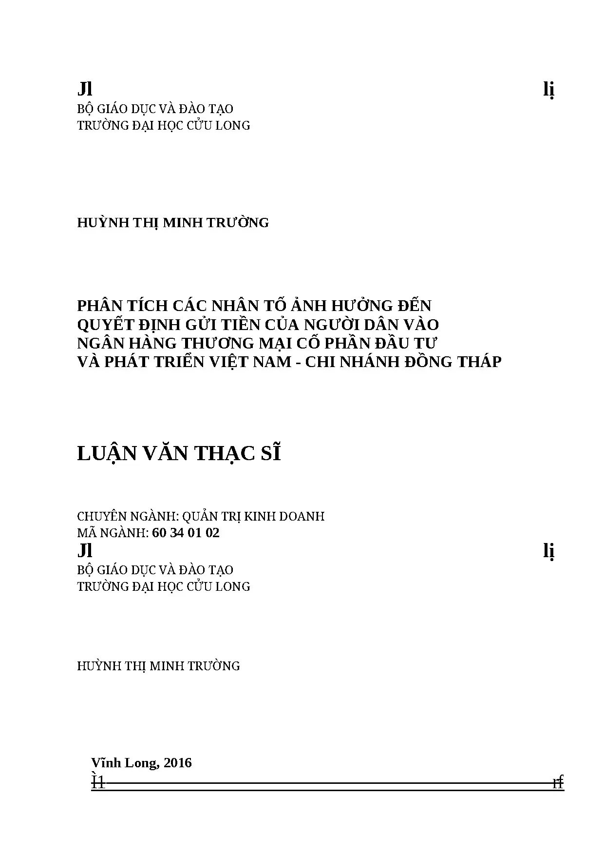 Luận án tiến sĩ phân tích các nhân tố ảnh hưởng đến quyết đị