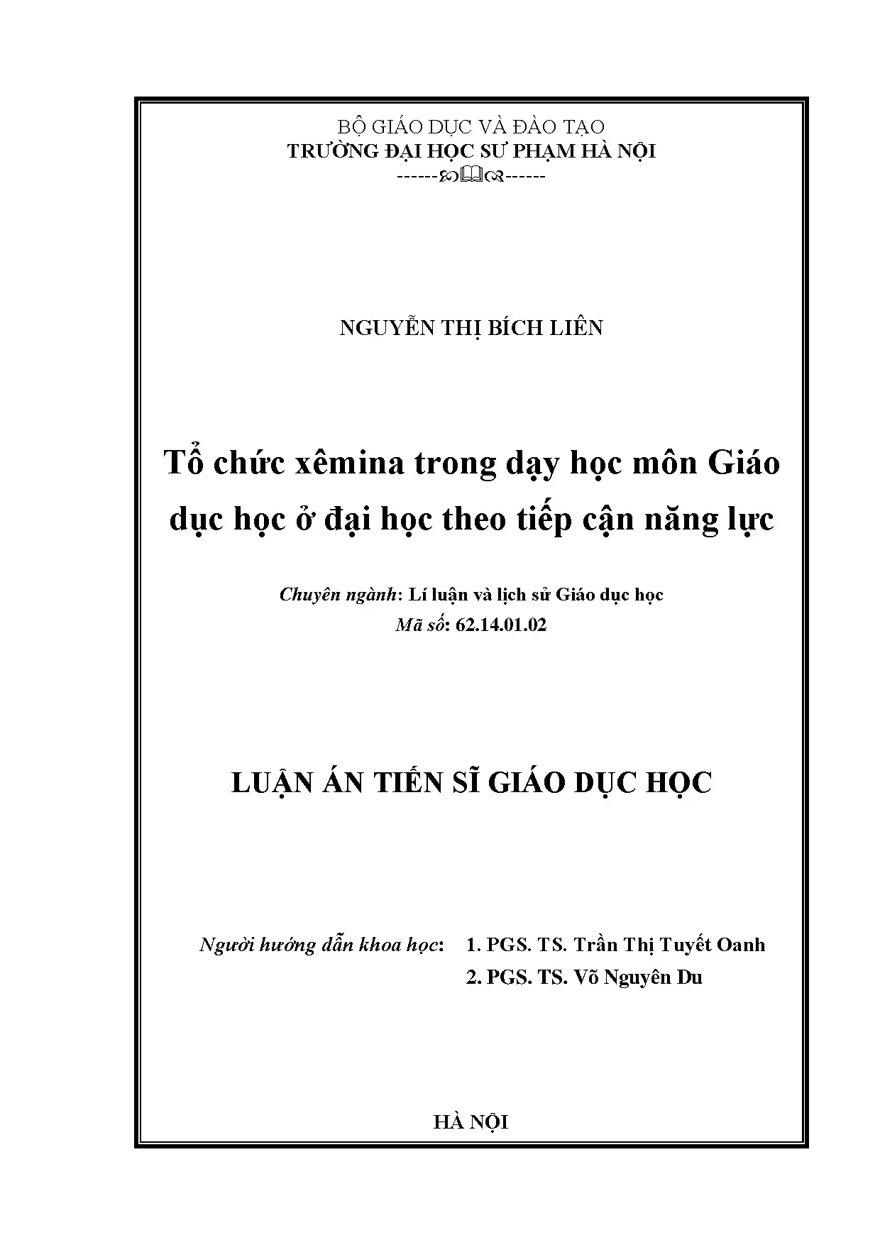Tổ chức xêmina dạy học GDH theo năng lực