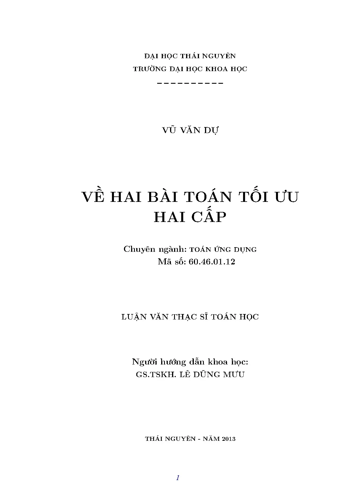 Tối ưu hai cấp: Bài toán phân thức affine và bất đẳng thức biến phân