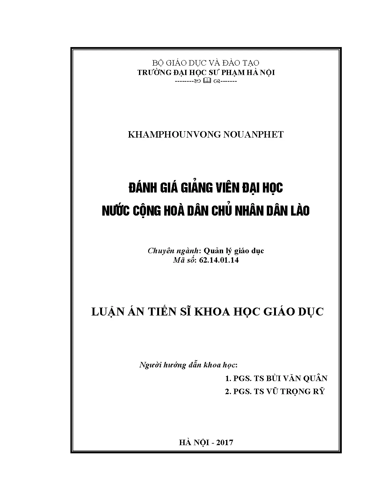 Đánh giá giảng viên đại học nước cộng hòa dân chủ nhân dân l