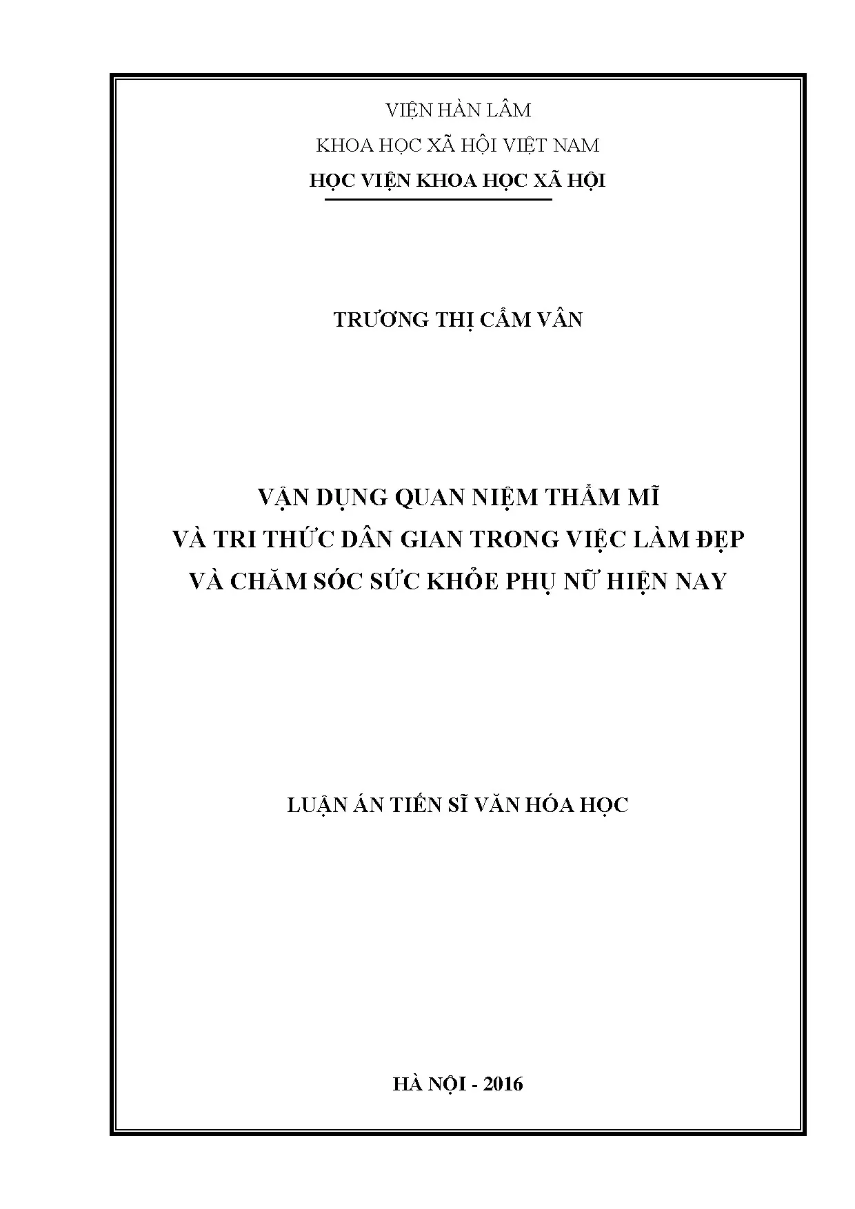 Thẩm mỹ & Tri thức Dân gian Chăm sóc Phụ nữ Hiện đại