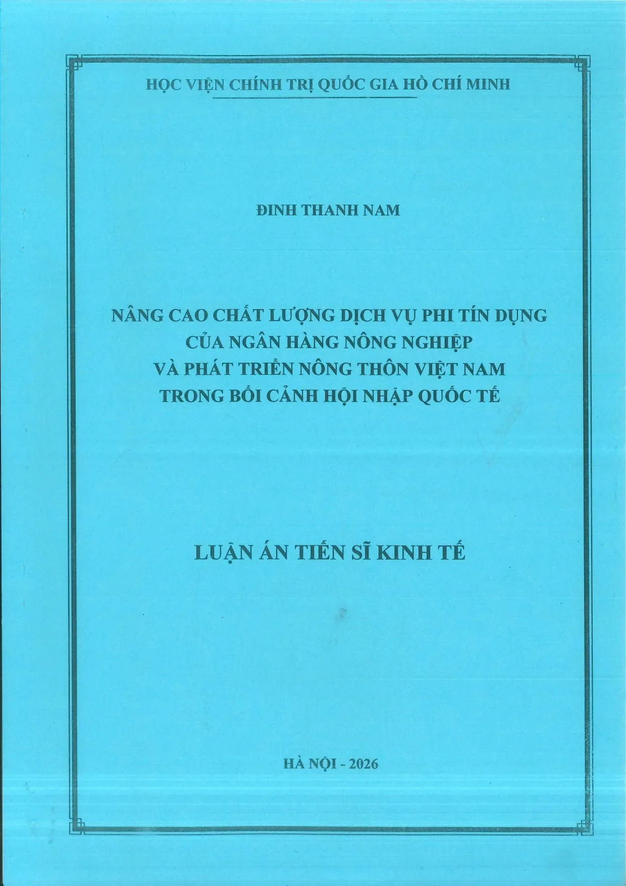 Nân àng cao chất lượng dịch vụ phi tín dụng của ngân hàng nô
