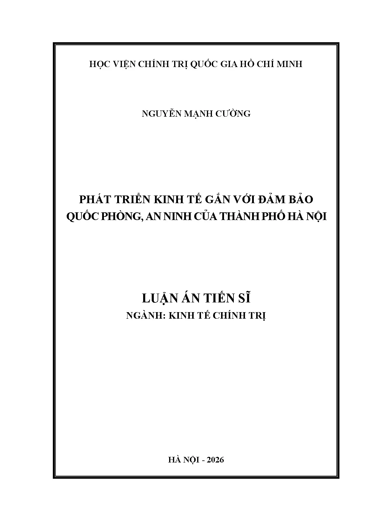 Phát triển kinh tế gắn đảm bảo quốc phòng an ninh Hà Nội
