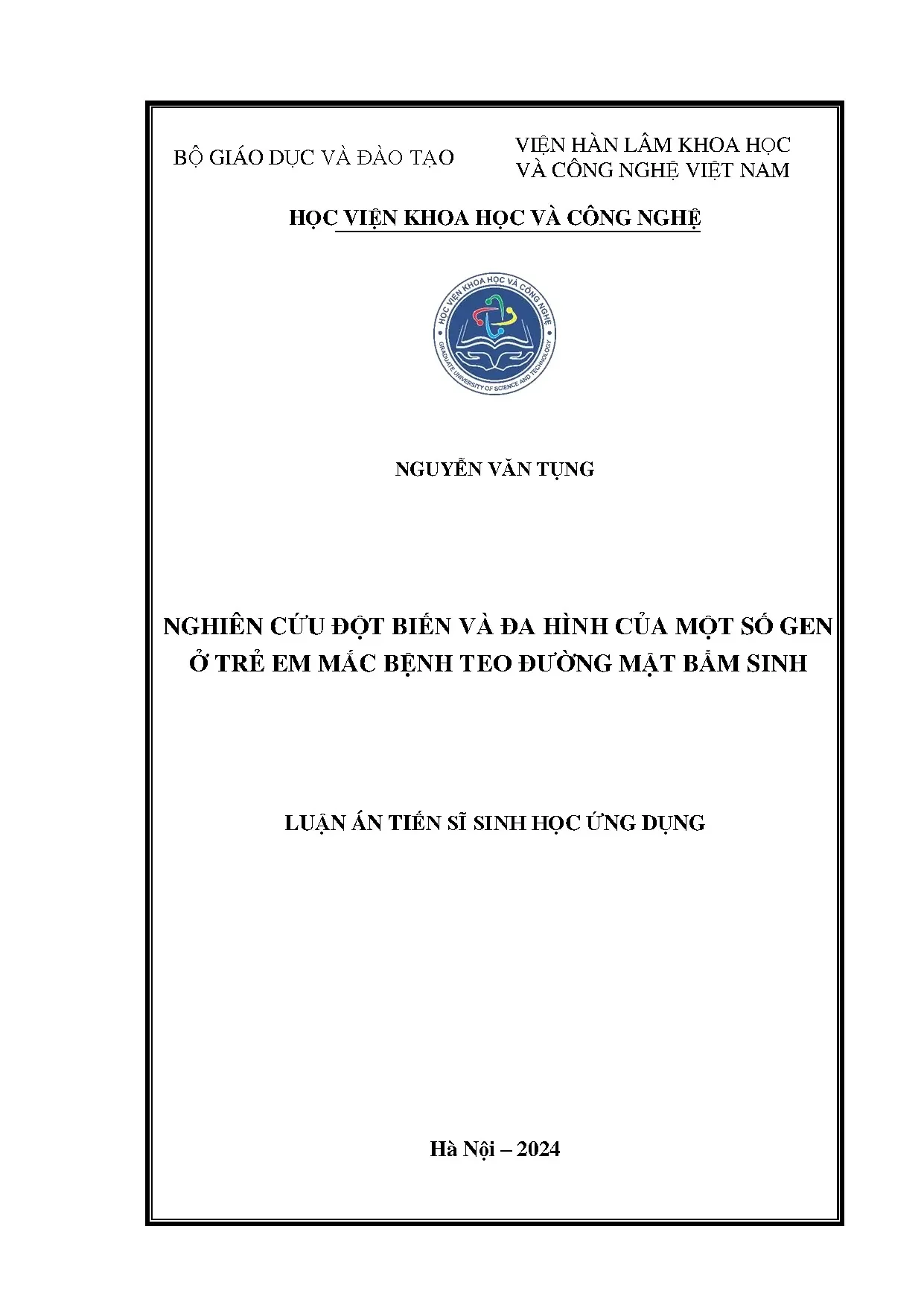 Nghiên cứu đột biến gen ở trẻ em teo đường mật bẩm sinh