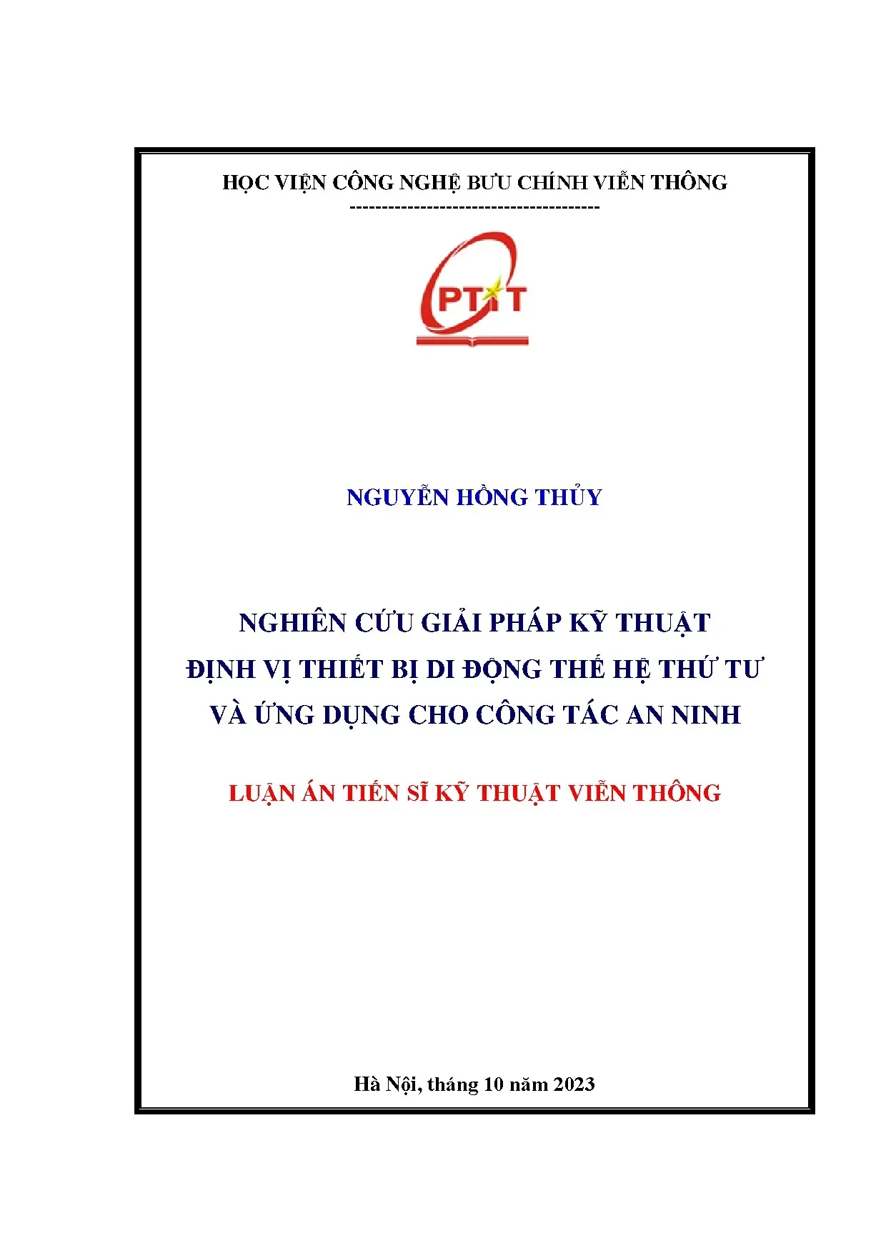 Nghiên cứu giải pháp định vị di động 4G cho an ninh