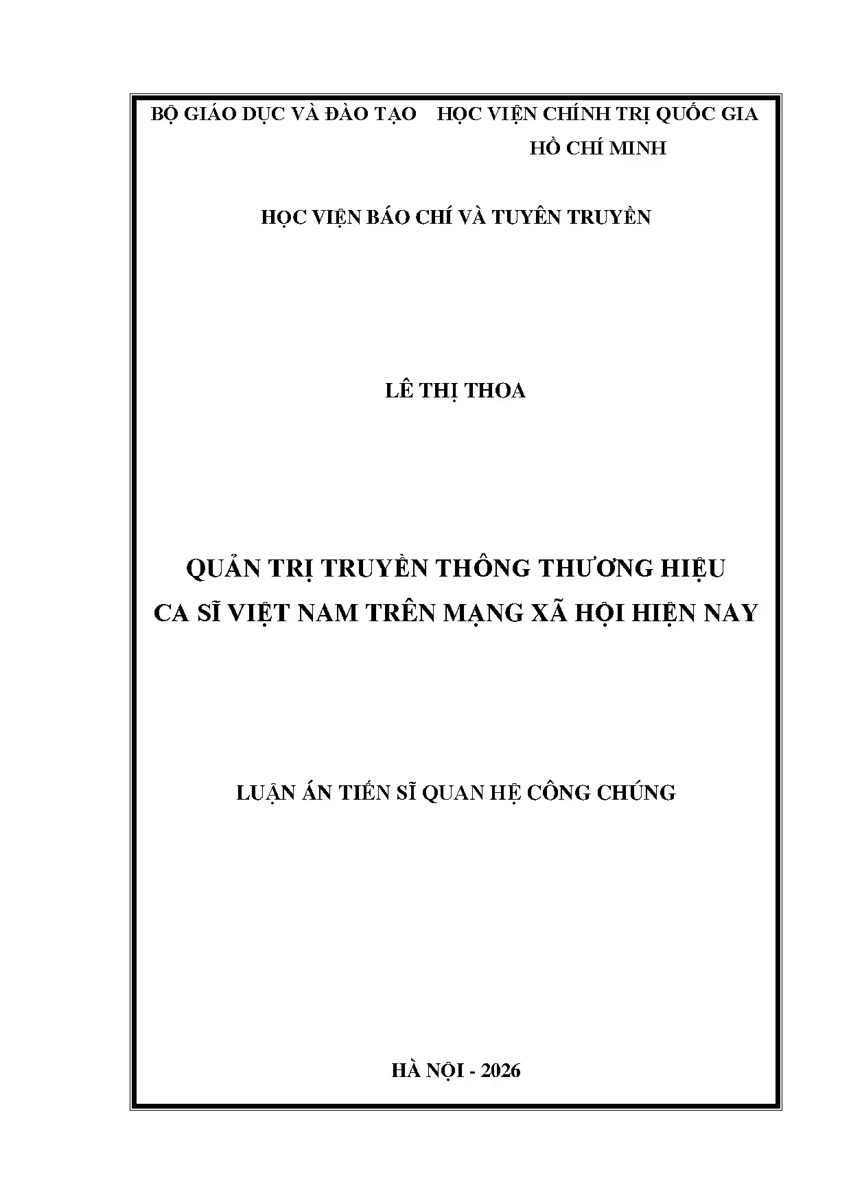 Quản trị truyền thông thương hiệu ca sĩ trên MXH