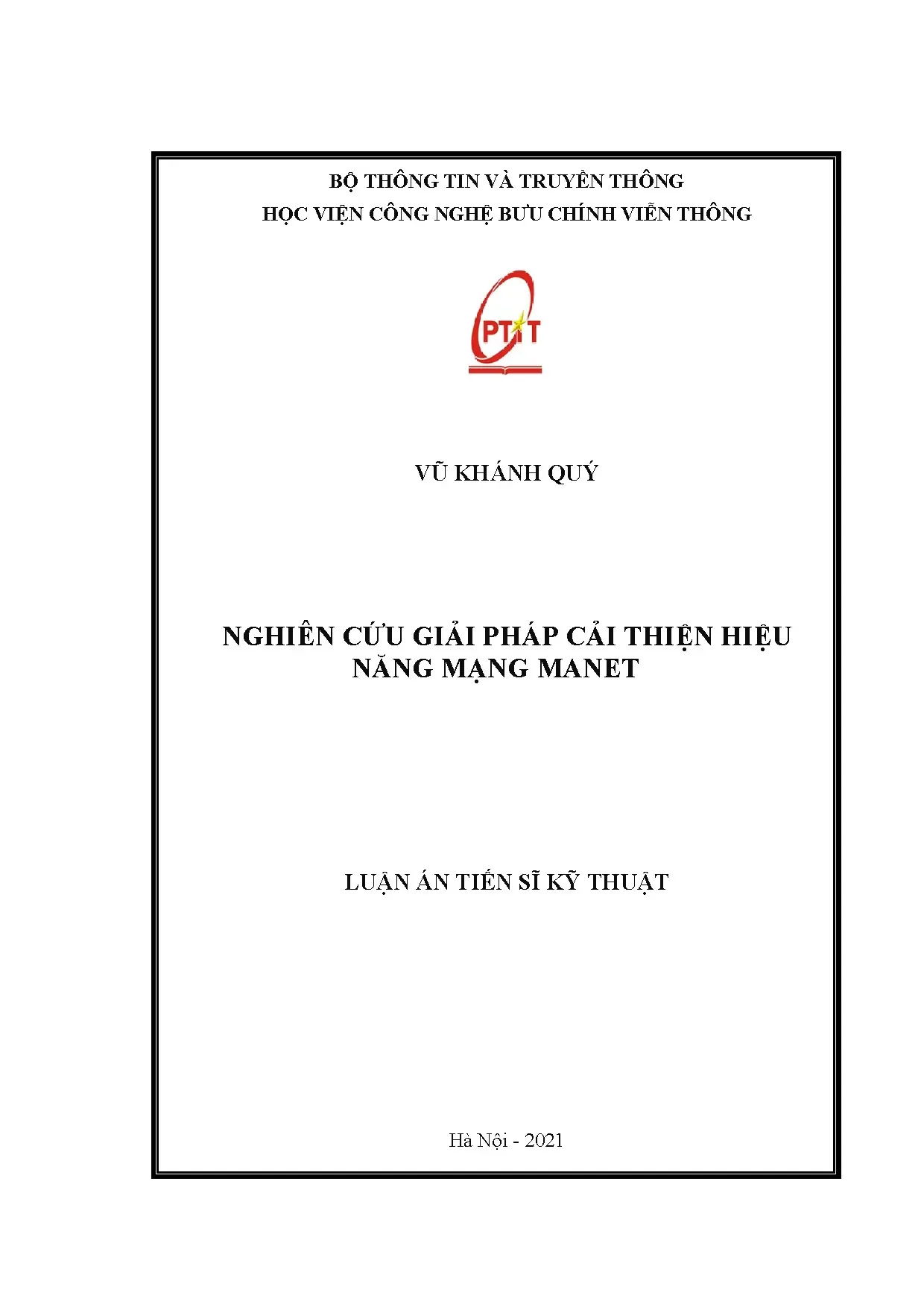 Nghiên cứu giải pháp cải thiện hiệu năng mạng manet