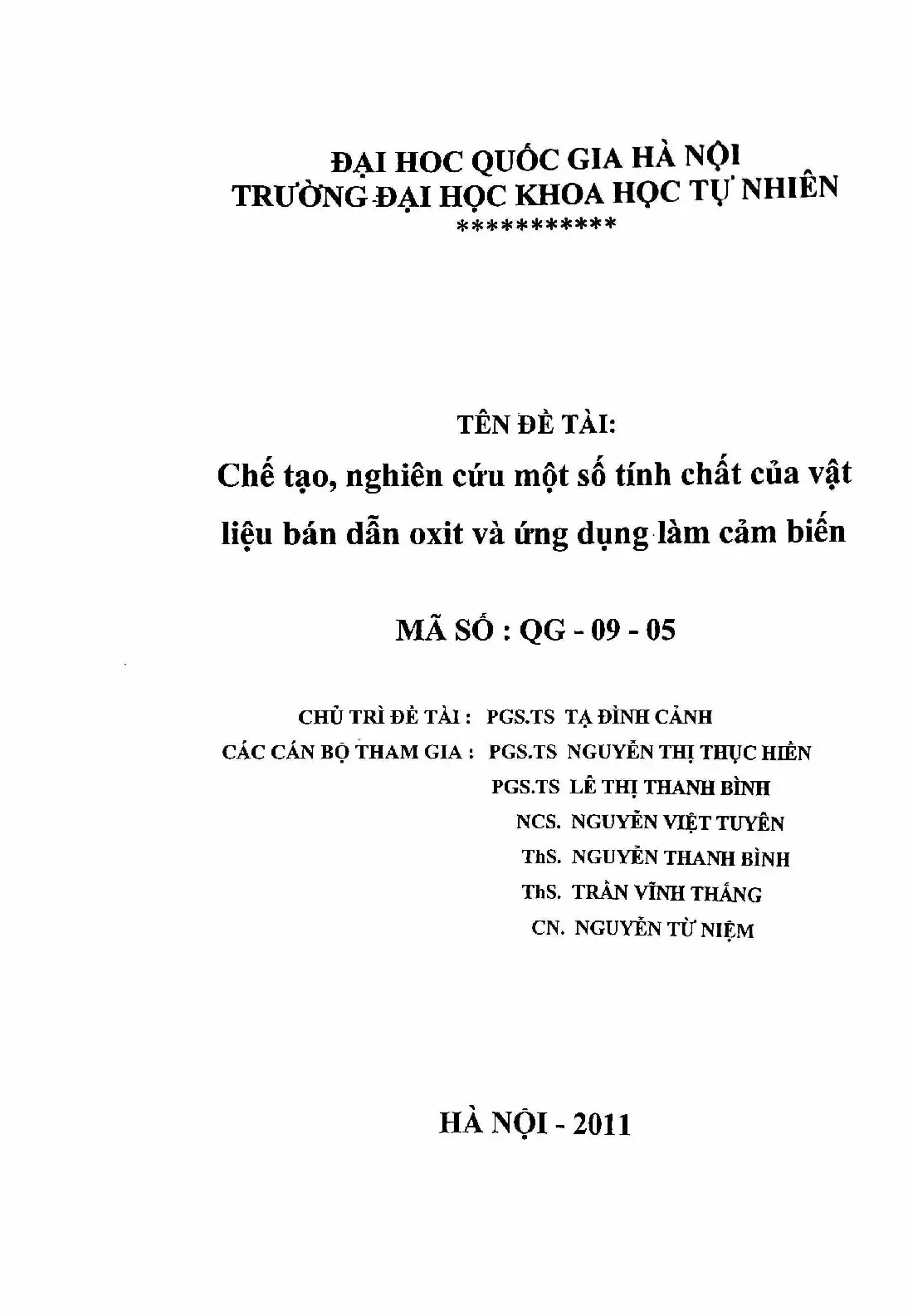 00060000127 chế tạo nghiên cứu một số tính chất của vật liệu