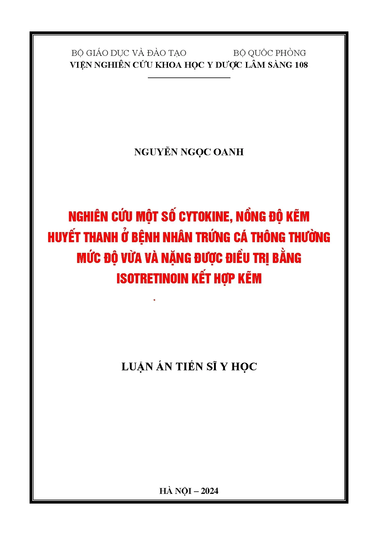Cytokine, Kẽm, Isotretinoin & Trứng Cá: Nghiên cứu 2024