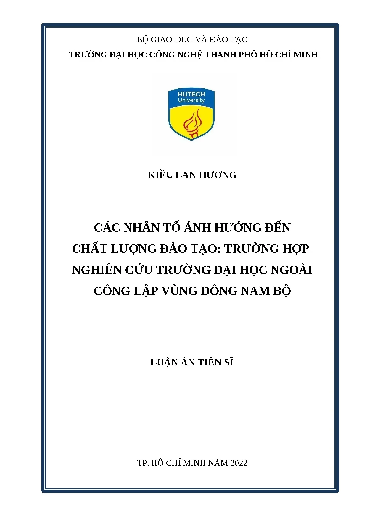Các nhân tố ảnh hưởng đến chất lượng đào tạo trường hợp nghi