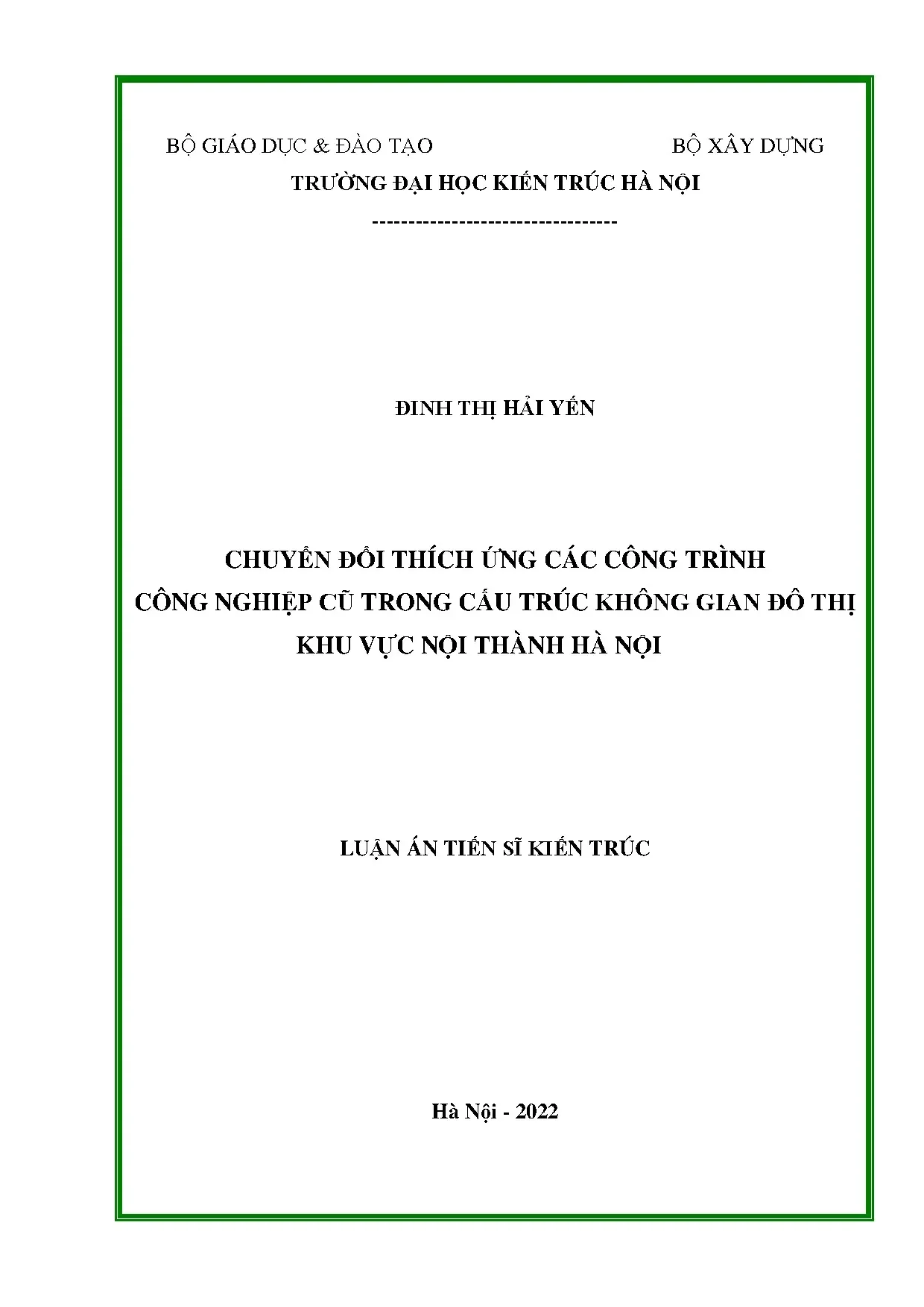 Chuyển đổi thích ứng các công trình công nghiệp cũ trong cấu