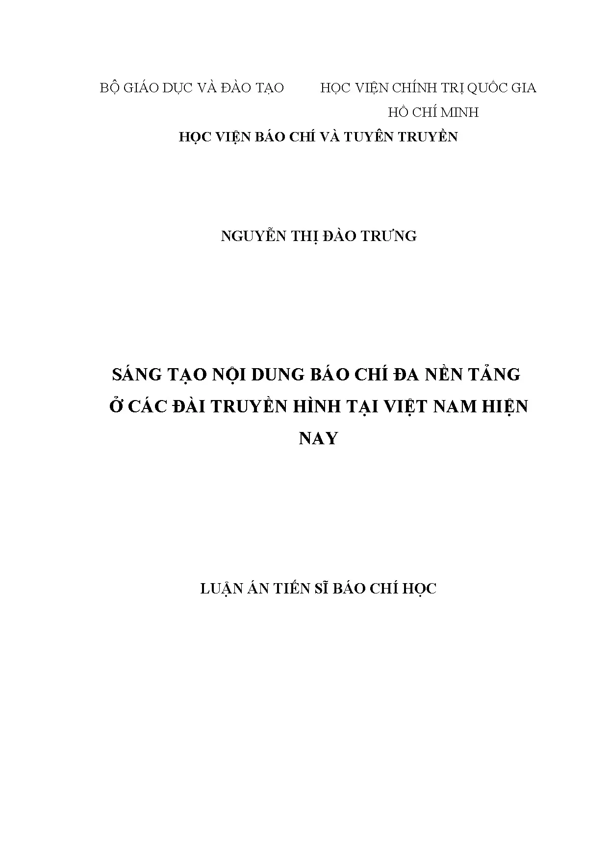 Bộ giáo dục và đào tạo học viện chính trị quốc gia hồ chí mi