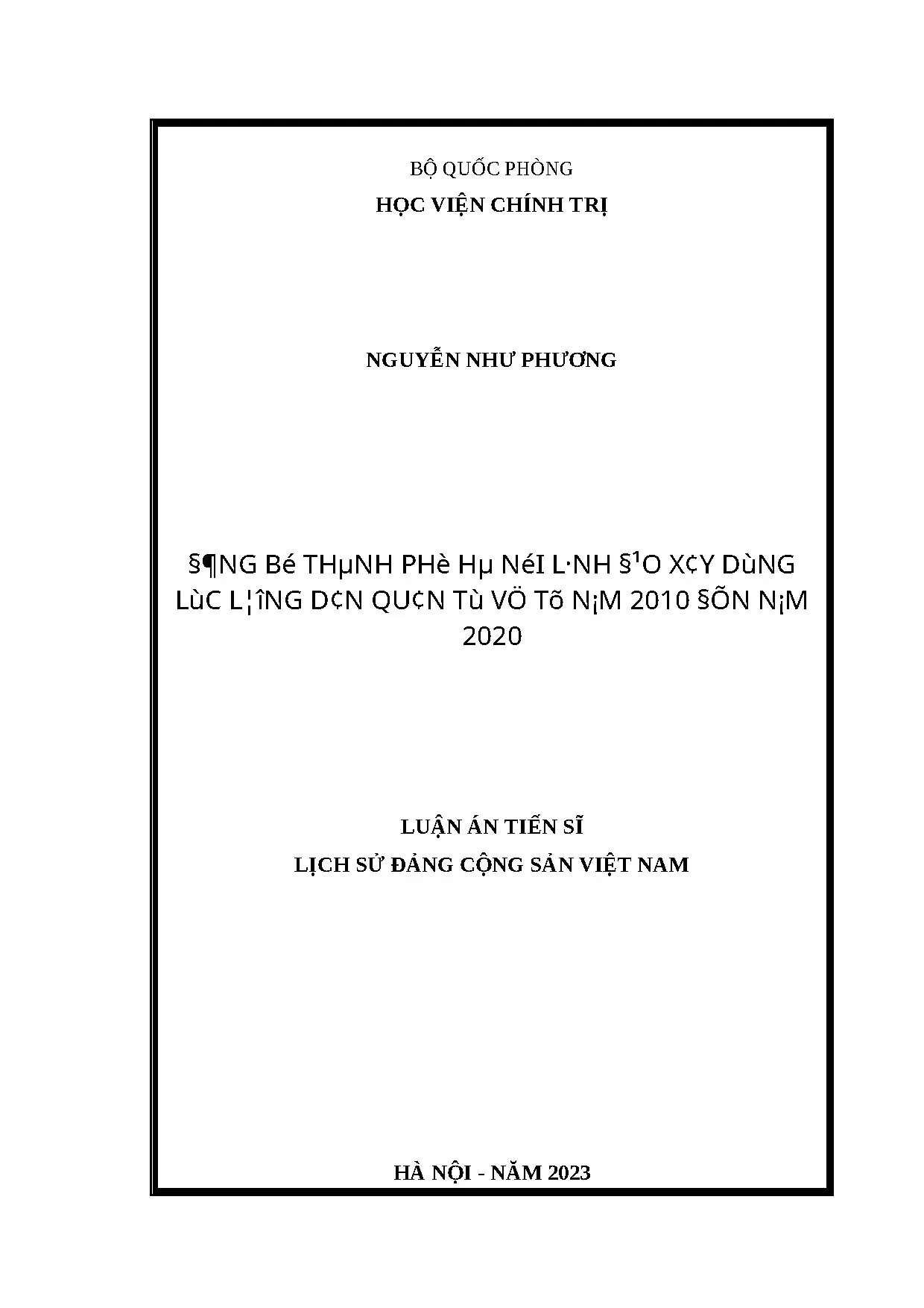 Đảng bộ thành phố hà nội lãnh đạo xây dựng lực lượng dân quâ