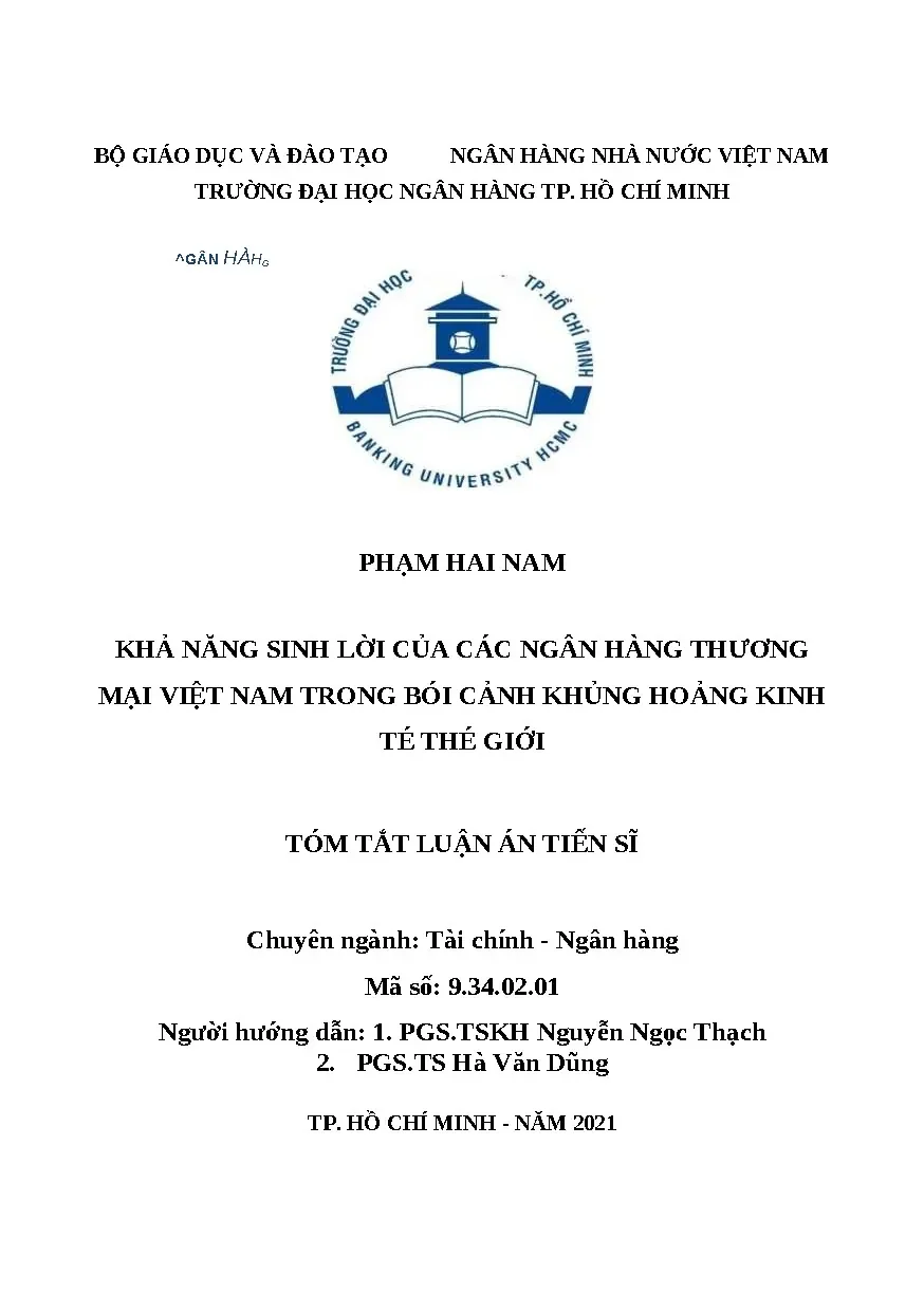 Khả năng sinh lời của các ngân hàng thương mại việt nam t