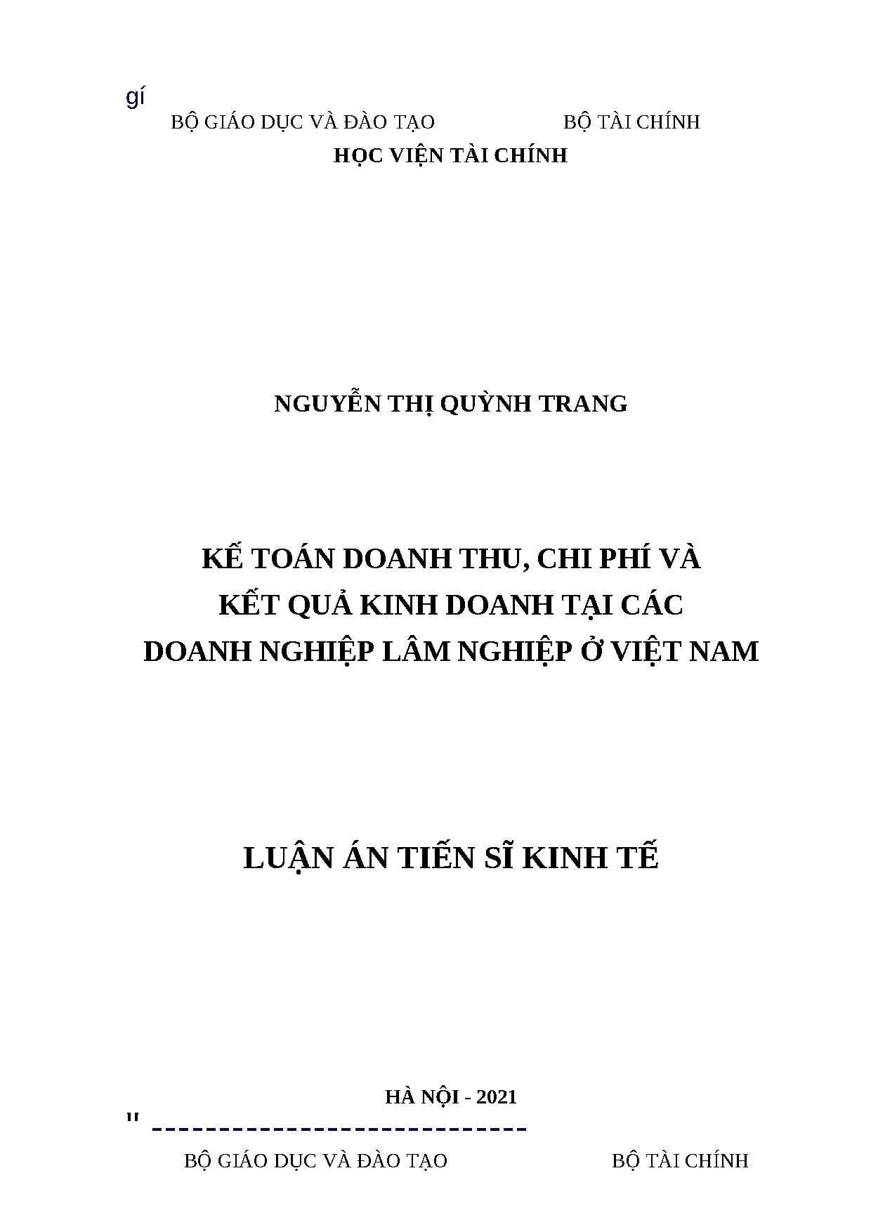 Kế toán doanh thu chi phí và kết quả kinh doanh tại các doan