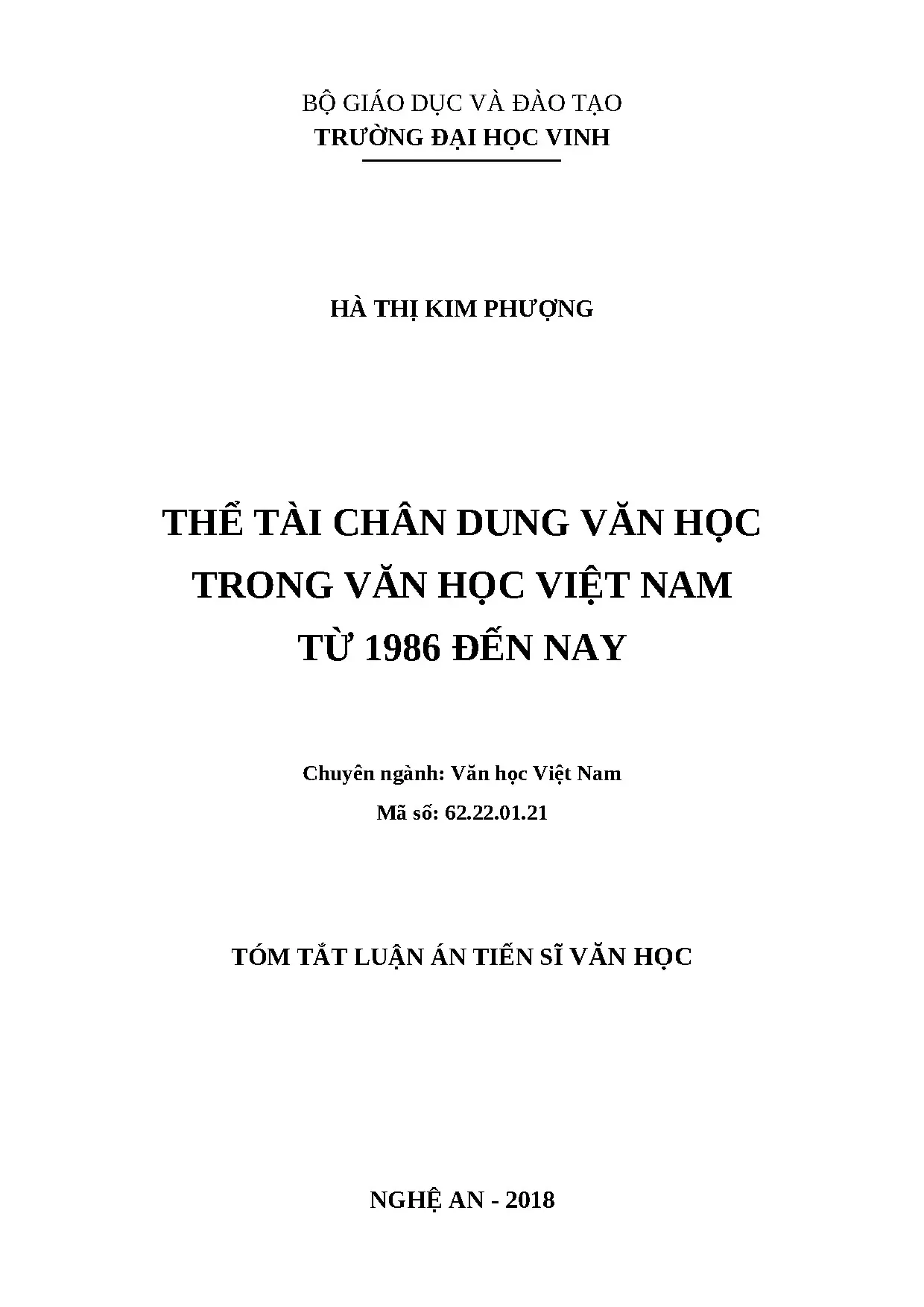 Chân dung văn học Việt Nam từ 1986: Thể tài, đặc điểm, thành tựu